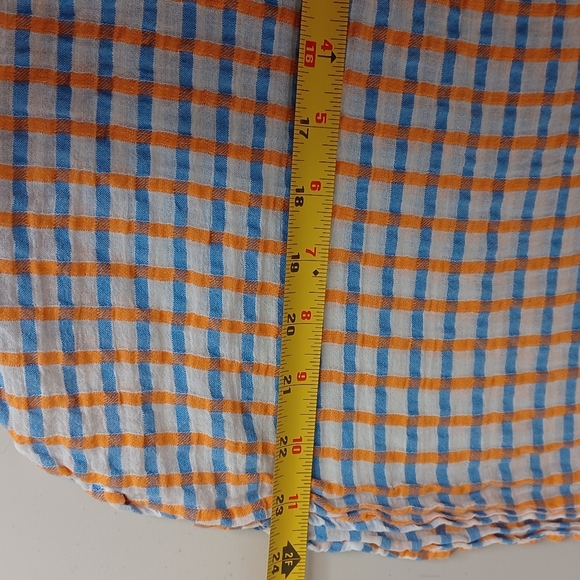 Pilcro and The Letterpress The Serena Surf Plaid Button Down Front Top - Picture 11 of 14